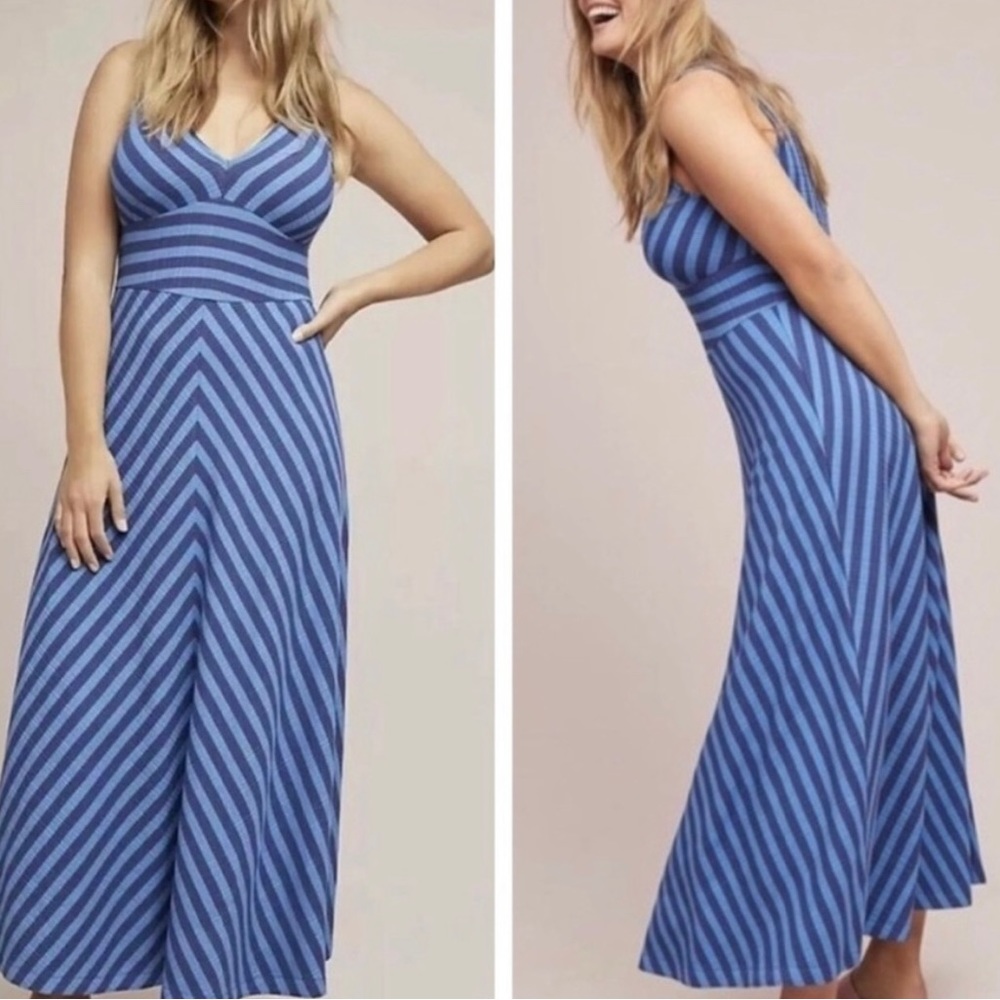 Maeve Anthropologie Striped Maxi Dress